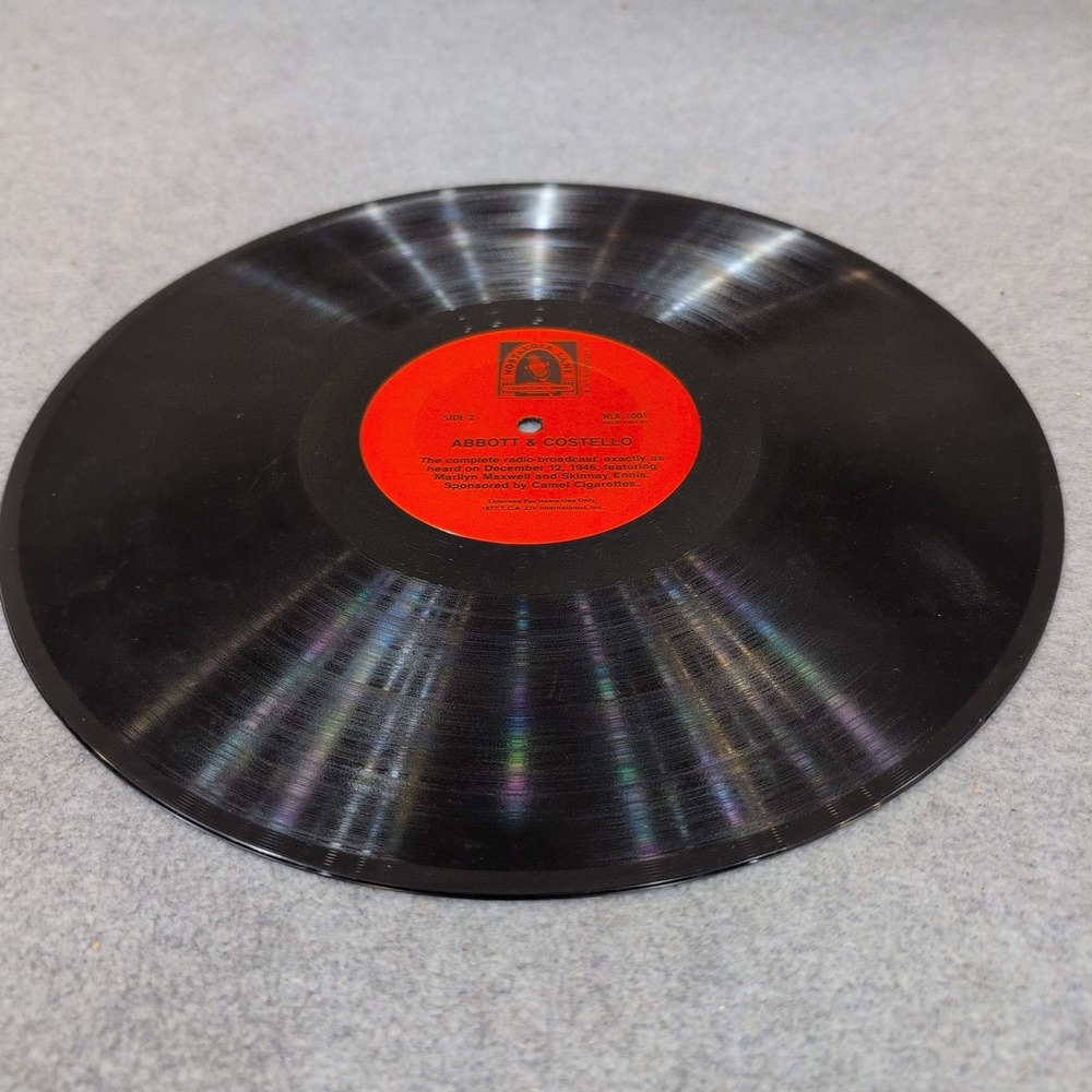 Abbott &‎ Costello Who's on First Vinyl Record Nostalgia Lane NLR 1001 1977 VG+ - Picture 4 of 4